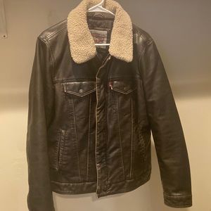 Men’s Levi’s PU Sherpa trim jacket